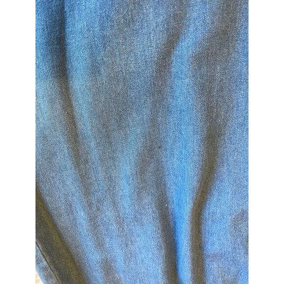 VTG VS Vintage Studio Cottage Preppy Denim Chambray Pull On Cotton Skirt 14 - Picture 5 of 9